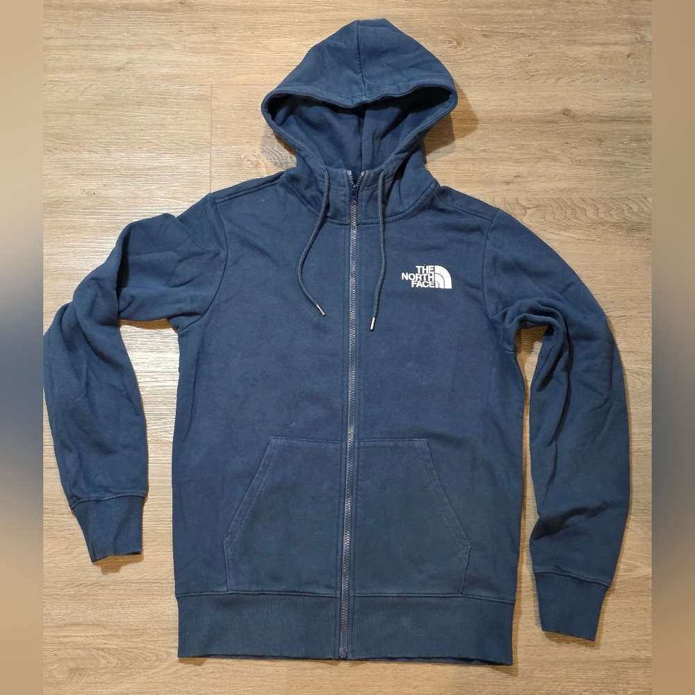 The North Face Zip Hoodie Mens Sz Small Big Back Logo Sweatshirt-Jacket Unisex